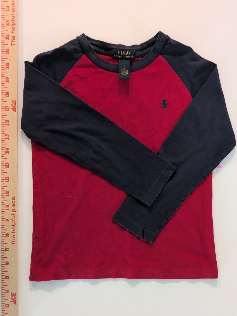Polo by Ralph Lauren Red & Navy Long-Sleeve Baseball Tee